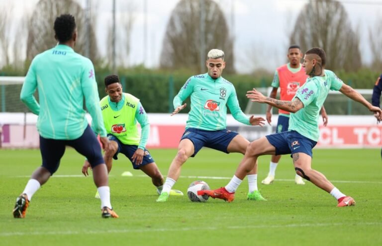 Brazil stars hold final training session at Arsenal